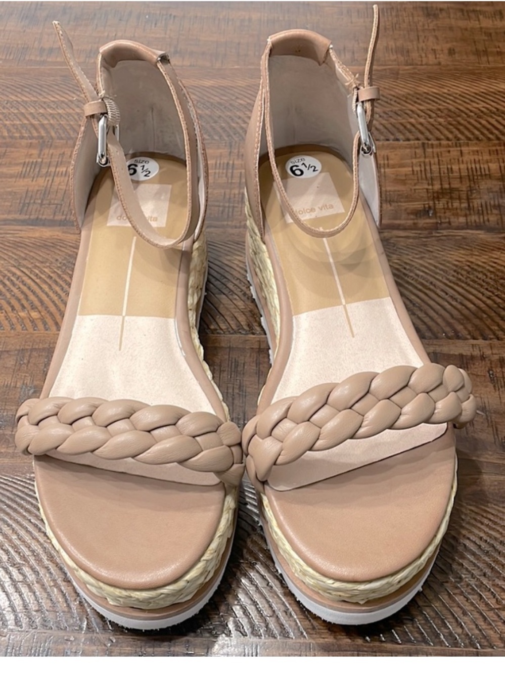 Dolce Vita Braided Strap Jute Platform Sandals NWOB - Picture 2 of 10
